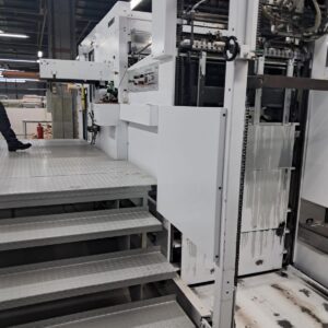 Corte vinco Bobst SP 102 ano 1995 com destaque.