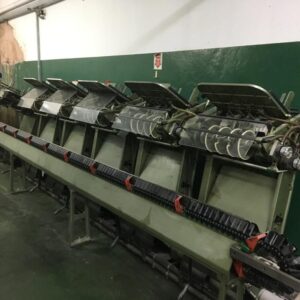 Alceadeira Muller Martini 221- 5 gavetas mais capeiro grampo trilateral.