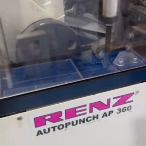 ENCADERNADORA RENZ AP360 AUTOMÁTICAS PARA CADERNOS.  Acompanha 4 ferramentas furos ovais.