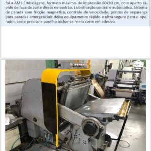 Corte e vinco Jen Sheng JSC 800 formato 60x80 ano 2011  ✅Rama de acerto rápido ✅Fricção magnética ✅Sistema de segurança bate para