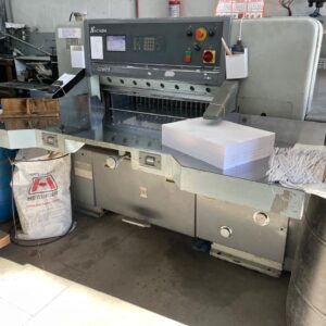 Guilhotina chinesa Shwnda 92cm ano 2012  ✅programação de corte ✅fotocélula ✅colchão de ar