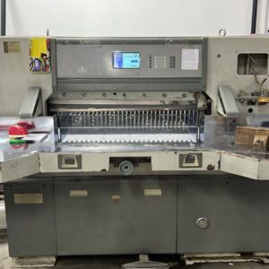 Guilhotina chinesa 92cm ano 2011  ✅Programação de corte ✅Colchão de ar ✅Fotocélula