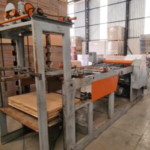 Resmadeira 1200mm de largura Cavalete pra 2 bobinas Pilha alta com sensor Faca rotativa.