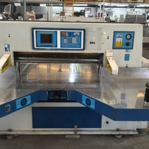 Guilhotina Guarani CN/V 120cm ano 2009.  ✅Colchão de ar ✅Programação de corte original ✅Fotocélula ✅2 lâminas ✅Mesa estendida