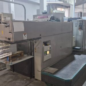 ROLAND 306+L 2001 CPL troca de chapa automática RCI Tecnotrans Velocidade 15.000 p/h Unidade de Verniz Formato F 59  Máquina em Produção