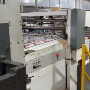 Corte vinco Bobst automática com destaque, com non stop funcionando.  Formato máximo 1420x1020 Formato mínimo 500x500