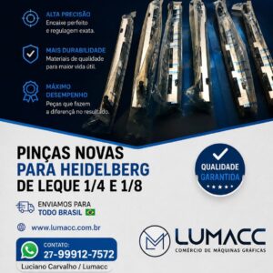 Pinças oara Heidelberg de leque 1/4 e 1/8