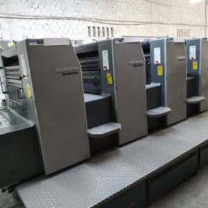 Heidelberg SM 74-4 - Ano 2001 - 4 cores - CP 2000 - Formato 52x74 - AutoPlate - Alcolor - lavadores automáticos (Não Estão Instalados), 295 Milhões de Giros, em produção.