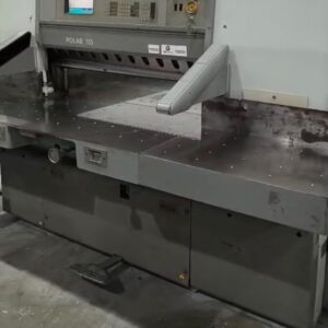 Guilhotina Polar 115E ano 1997 completa  ✅Programação de corte original ✅Fotocélulas ✅Colchão de ar ✅Faca reserva